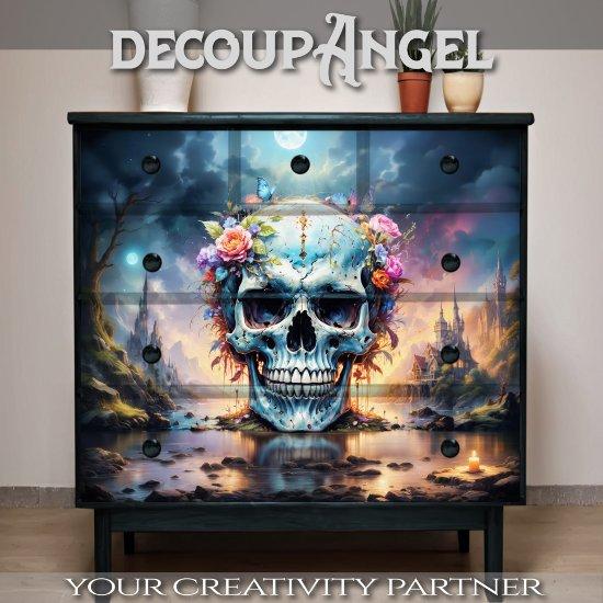 Skull Magnificent - Decoupage - Tissue Paper