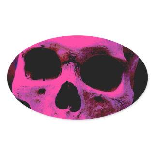 Skull Oval Sticker