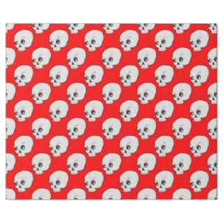 Skull Pattern On Red Background