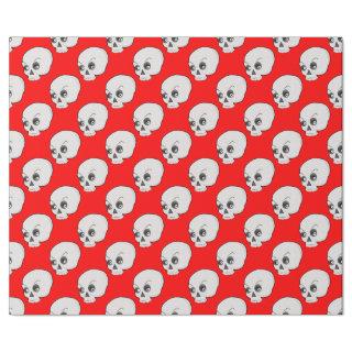 Skull Pattern On Red Background