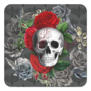 Skull Square Sticker