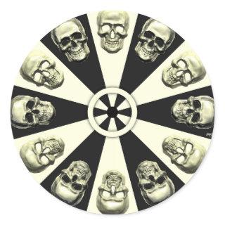 Skulls Classic Round Sticker
