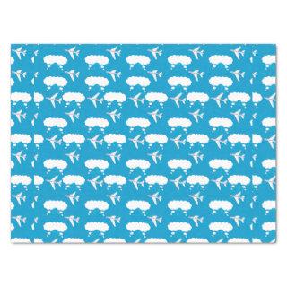 Sky Blue Airplane Pattern Tissue Paper