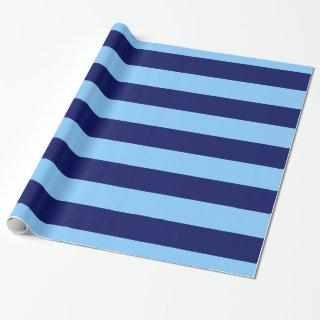 Sky Blue, Navy Blue XL Stripes Pattern V