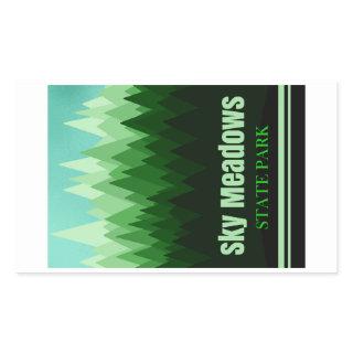 Sky Meadows State Park Virginia Forest Rectangular Sticker