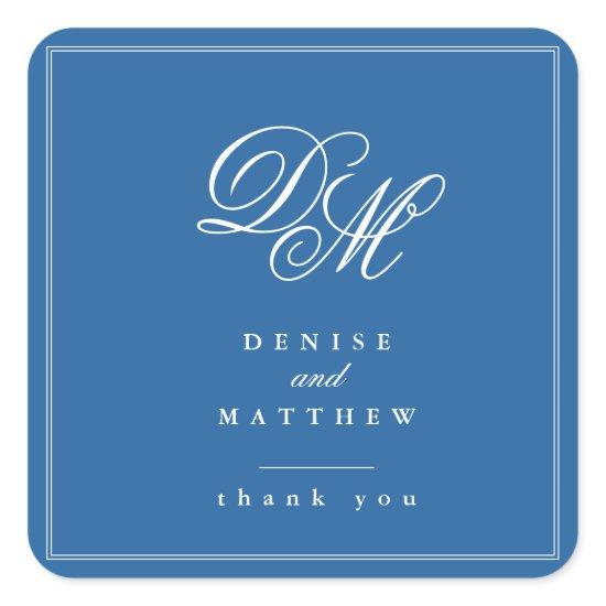 Skydiver Blue Square Sticker