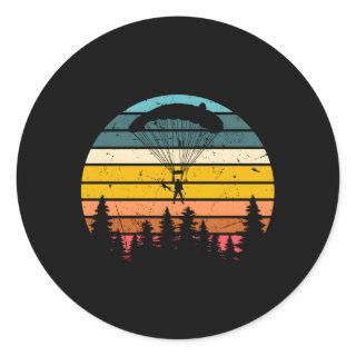 Skydiver Skydive Parachuting Skydiver Classic Round Sticker