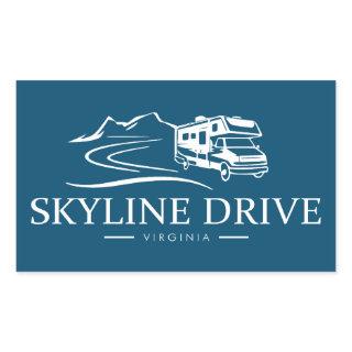 Skyline Drive Virginia Recreational Vehicle Rectangular Sticker