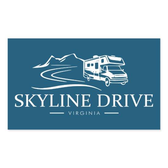 Skyline Drive Virginia Recreational Vehicle Rectangular Sticker