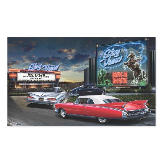 Skyview Drive In Rectangular Sticker