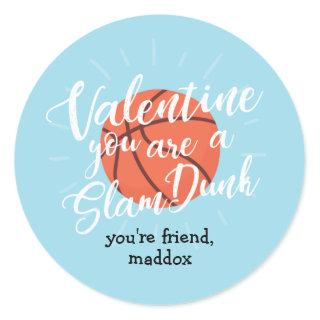 Slam Dunk Basketball Valentine Sticker
