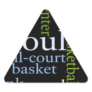 Slam Dunk of Words: Basketball Game of Champions Triangle Sticker