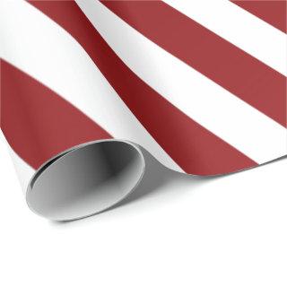 Slant Big Stripes LinesRuby Red Metallic White