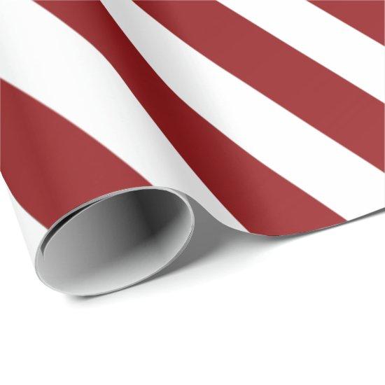 Slant Big Stripes LinesRuby Red Metallic White