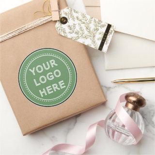 Sleek, contemporary, polished, & customizable. classic round sticker