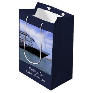 Sleek Cruise Ship Bow Custom Medium Gift Bag