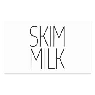 Sleek Skim Milk Rectangular Sticker