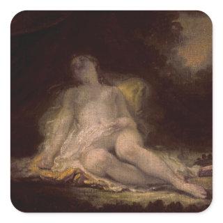 Sleeping Bacchante Square Sticker