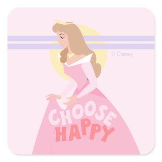 Sleeping Beauty Aurora | Choose Happy Square Sticker