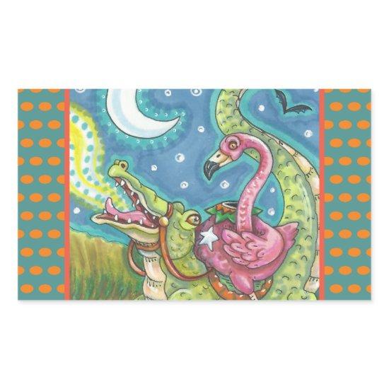 SLEEPY HOLLOW PINK FLAMINGO STICKERS SHEET Rec