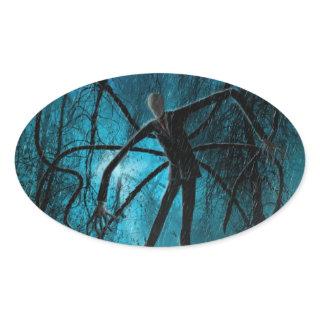 Slender Man Oval Sticker