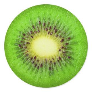 Slice of kiwi classic round sticker