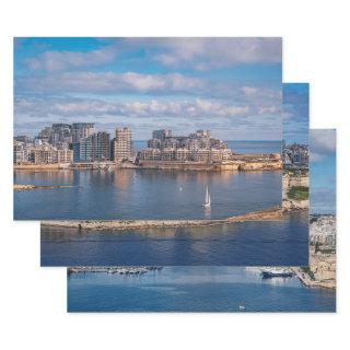 Sliema harbor and skyscrapers in Malta  Sheets