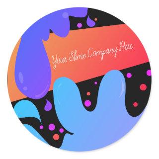 Slime Business Company Branding  Classic Round Sticker