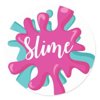Slime Sticker pink and turquoise slime party