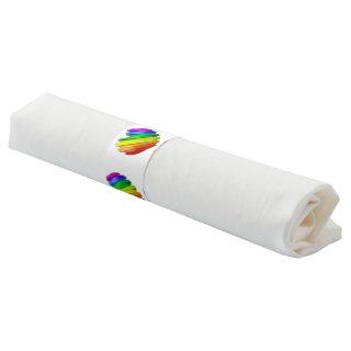 SlipperyJoe's pride heart shape multiple horizonta Napkin Bands
