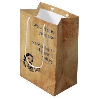 SlipperyJoe's Princess clap walking funny 50s vint Medium Gift Bag