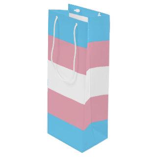 SlipperyJoe's transgender pride flag diversity rig Wine Gift Bag