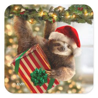 Sloth Bearing Gifts Square Sticker