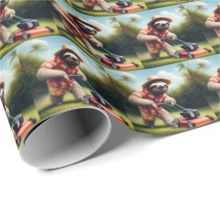 Sloth Mowing Lawn