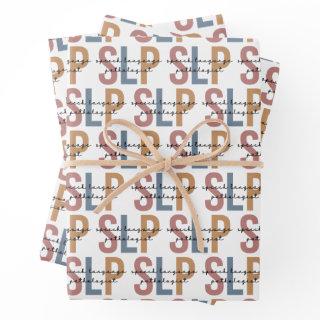 SLP Speech Language Pathologist Retro Pattern  Sheets