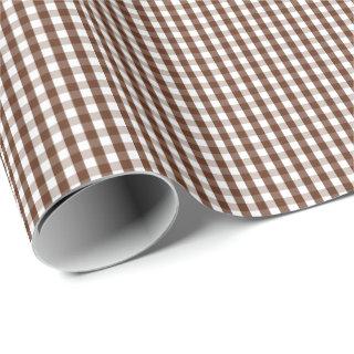 Small Brown and White Gingham