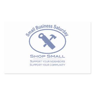 Small Business Saturday - Hardware blue Rectangular Sticker