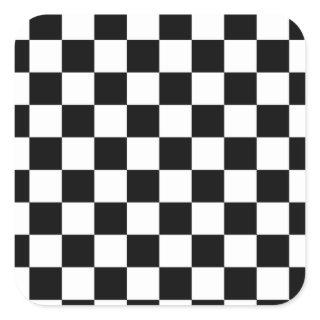 Small Checker Board Pattern Square Sticker