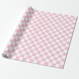 Small Checkers Cotton Candy Pink White Checkered