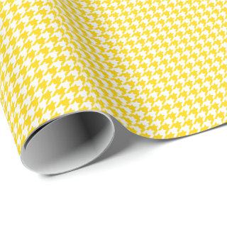 Small Golden Yellow and White Houndstooth