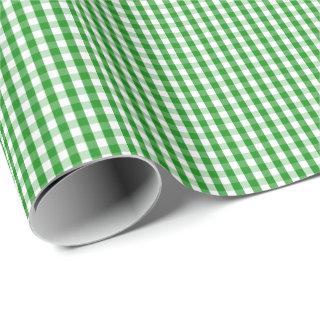 Small Green and White Gingham
