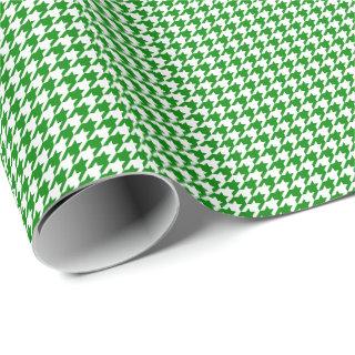 Small Green and White Houndstooth