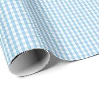 Small Light Blue and White Gingham