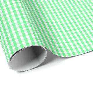 Small Light Green and White Gingham