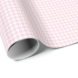 Small Light Pink and White Houndstooth