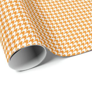 Small Orange and White Houndstooth