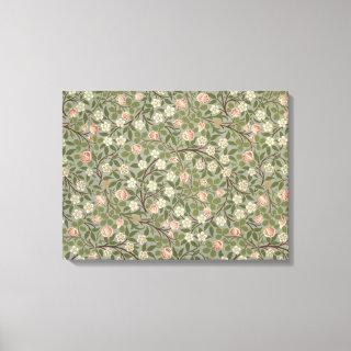 Small pink and white flower wallpaper design canvas print