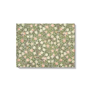 Small pink and white flower wallpaper design canvas print