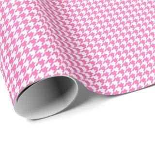 Small Pink and White Houndstooth