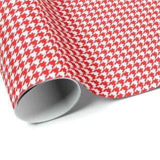 Small Red and White Houndstooth